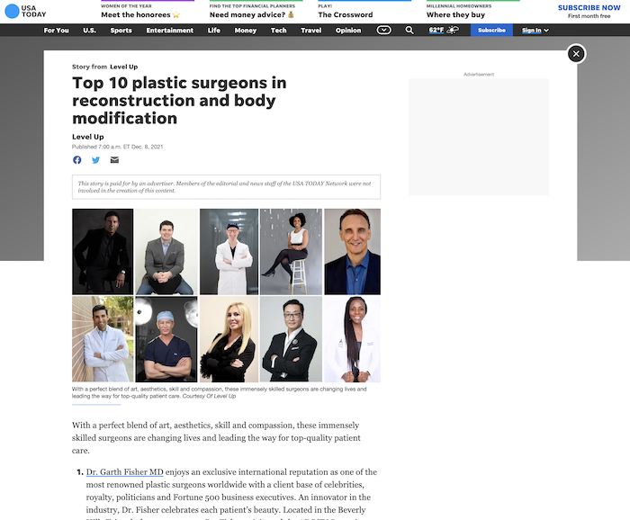 Top 10 plastic surgeons in reconstruction and body modification