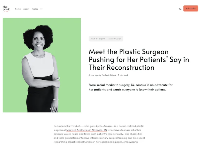 Meet the Plastic Surgeon Pushing for Her Patients’ Say in Their Reconstruction