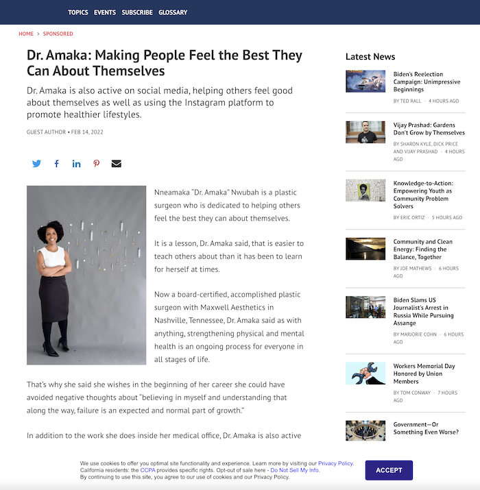 Dr. Amaka: Making People Feel the Best They Can About Themselves